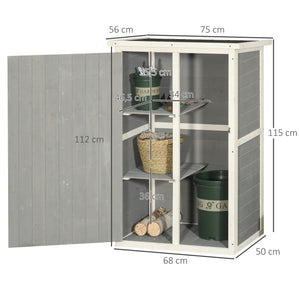 Gartenhaus Gerätehaus mit Regalböden 75x56x115cm