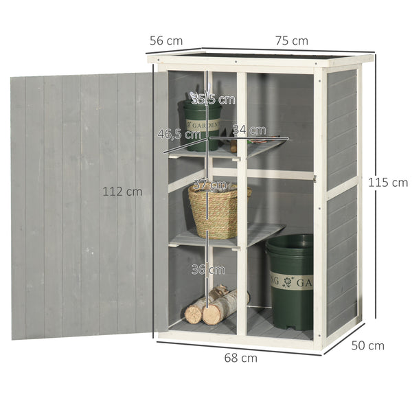 Gartenhaus Gerätehaus mit Regalböden 75x56x115cm
