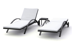 Gartenliege KIM Doppelpack + Tisch
