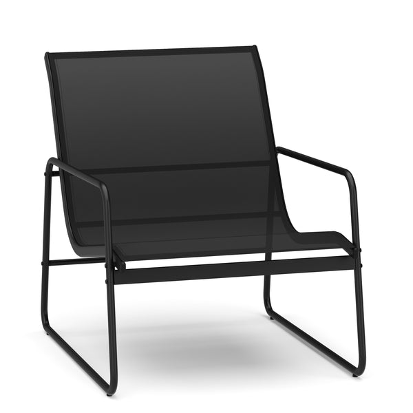 Gartenmöbel Set RUBEN 3-teilig schwarz