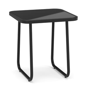 Gartenmöbel Set RUBEN 3-teilig schwarz