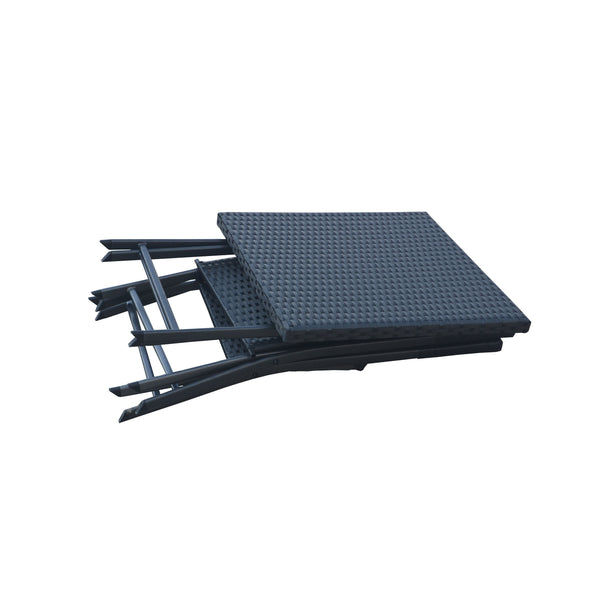 Gartenmöbel LAGO Set Rattan schwarz
