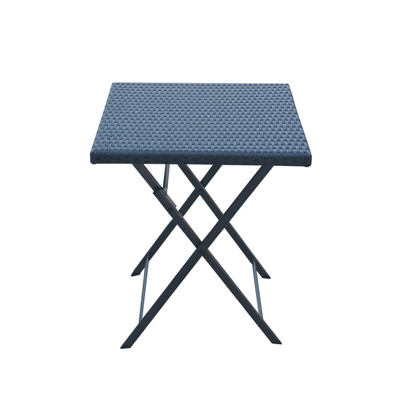 Gartenmöbel LAGO Set Rattan schwarz
