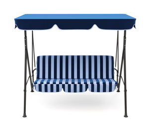 Mobilier de jardin balançoire Hollywood, bleu et blanc