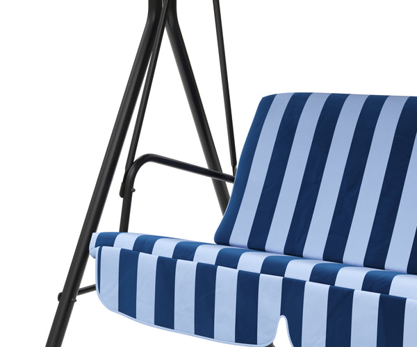 Mobilier de jardin balançoire Hollywood, bleu et blanc