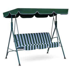 Mobilier de jardin balançoire Hollywood, verte et blanche