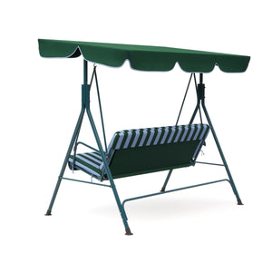 Mobilier de jardin balançoire Hollywood, verte et blanche