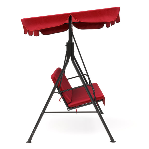 Mobilier de jardin, balancelle Hollywood rouge