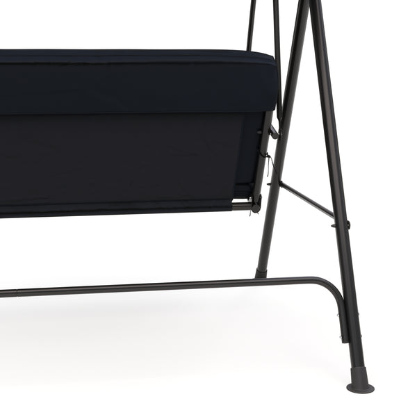 Mobilier de jardin, balancelle Hollywood, noire