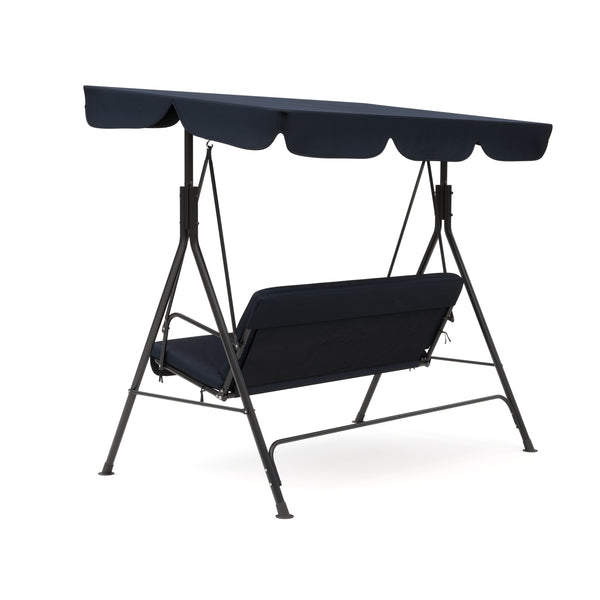 Mobilier de jardin, balancelle Hollywood, noire