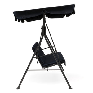 Mobilier de jardin, balancelle Hollywood, noire