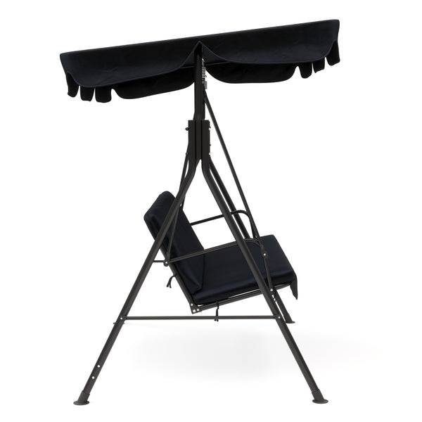 Mobilier de jardin, balancelle Hollywood, noire