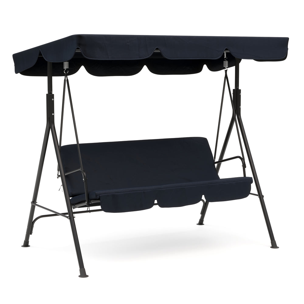 Mobilier de jardin, balancelle Hollywood, noire