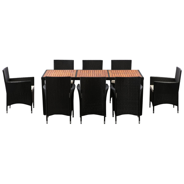 Rattangarnitur PISA: 1 Tisch + 8 Stühle