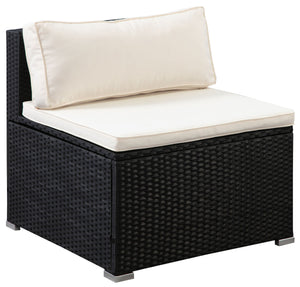 Rattanlounge COLOMBO schwarz