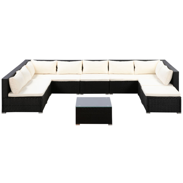 Rattanlounge COLOMBO schwarz