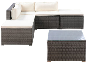 Rattanlounge FARO grau