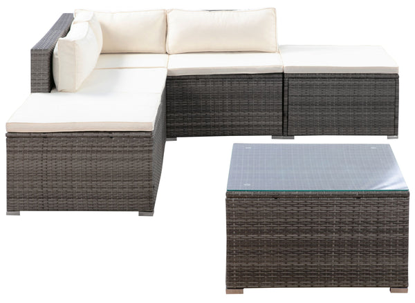 Rattanlounge FARO grau