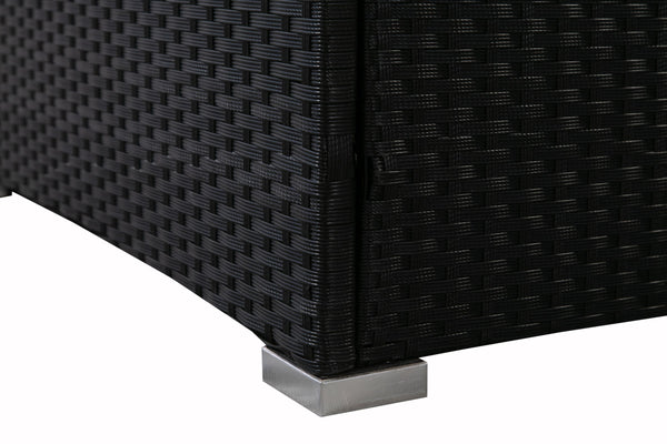 Rattanlounge FARO schwarz