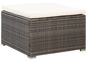Rattanlounge SANTORINI grau