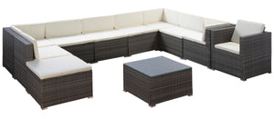 Rattanlounge SANTORINI grau