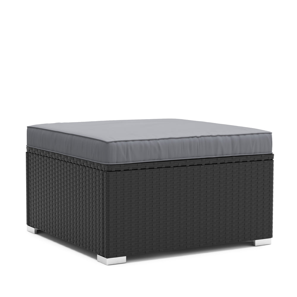 Ottoman KRETA noir / anthracite