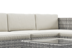 Rattan Lounge MALIBU grau
