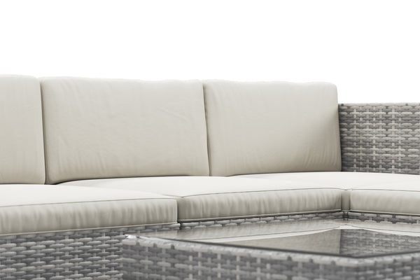 Rattan Lounge MALIBU grau