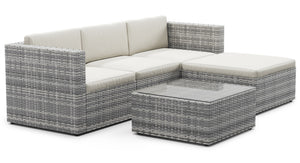 Rattan Lounge MALIBU grau