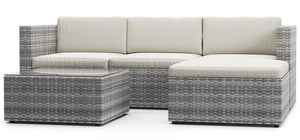 Rattan Lounge MALIBU grau