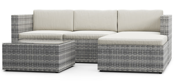Rattan Lounge MALIBU grau