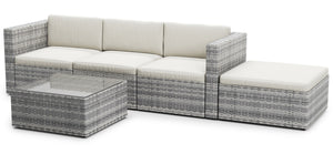 Rattan Lounge MALIBU grau