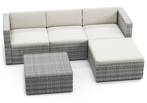 Rattan Lounge MALIBU grau