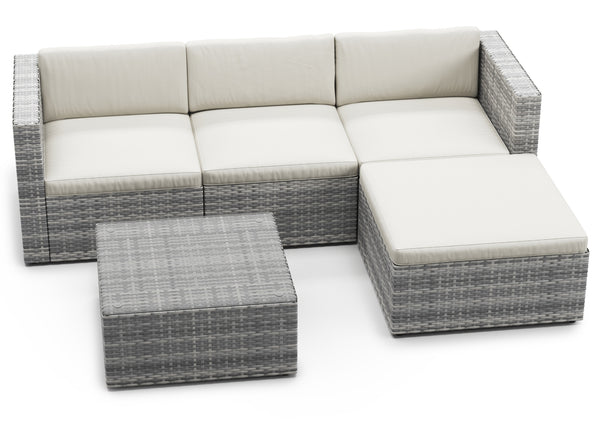 Rattan Lounge MALIBU grau