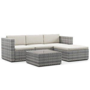 Rattan Lounge MALIBU grau