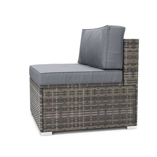 Mittelteil Rattanlounge KRETA grau / anthrazit