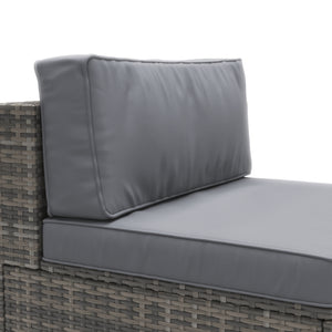 Mittelteil Rattanlounge KRETA grau / anthrazit
