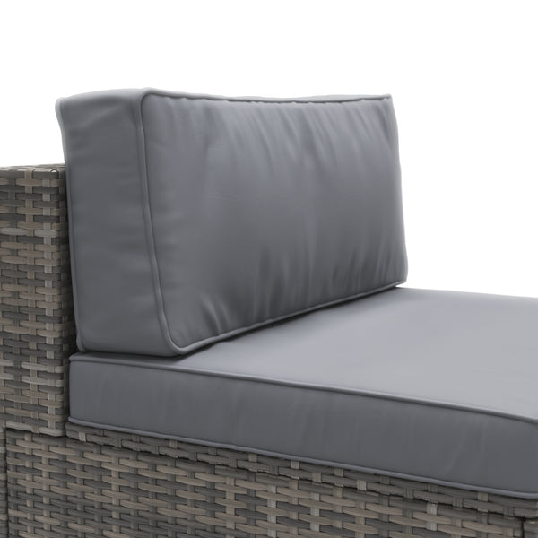 Mittelteil Rattanlounge KRETA grau / anthrazit