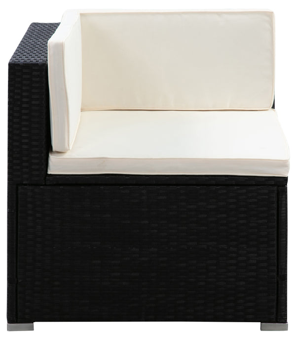 Rattanlounge RAVENNA schwarz