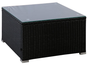 Rattanlounge RAVENNA schwarz