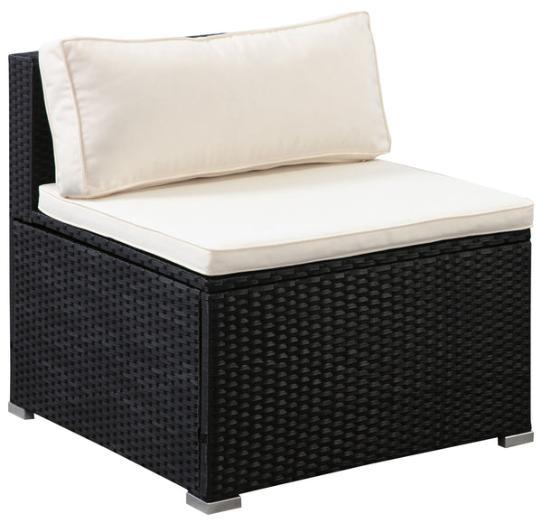Rattanlounge RAVENNA schwarz