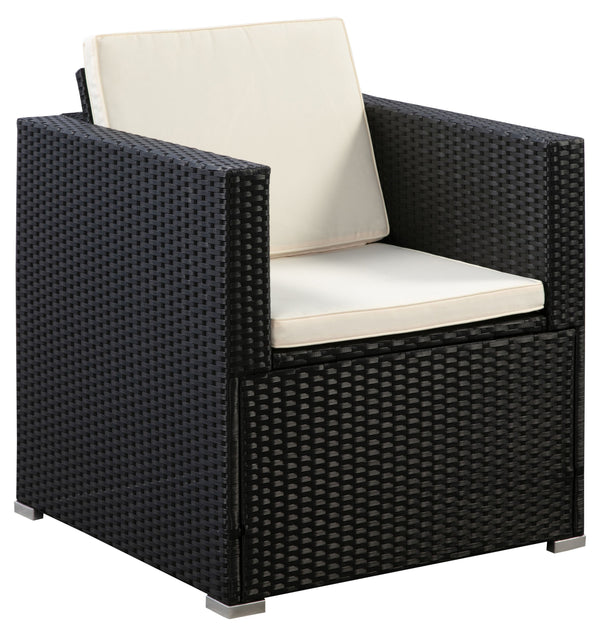 Rattanlounge SANTORINI schwarz