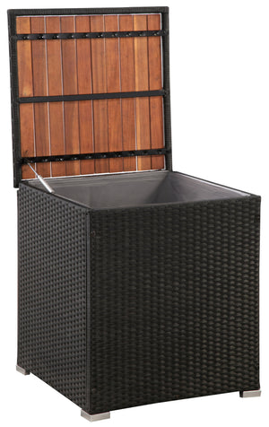 Rattanlounge SENJA schwarz