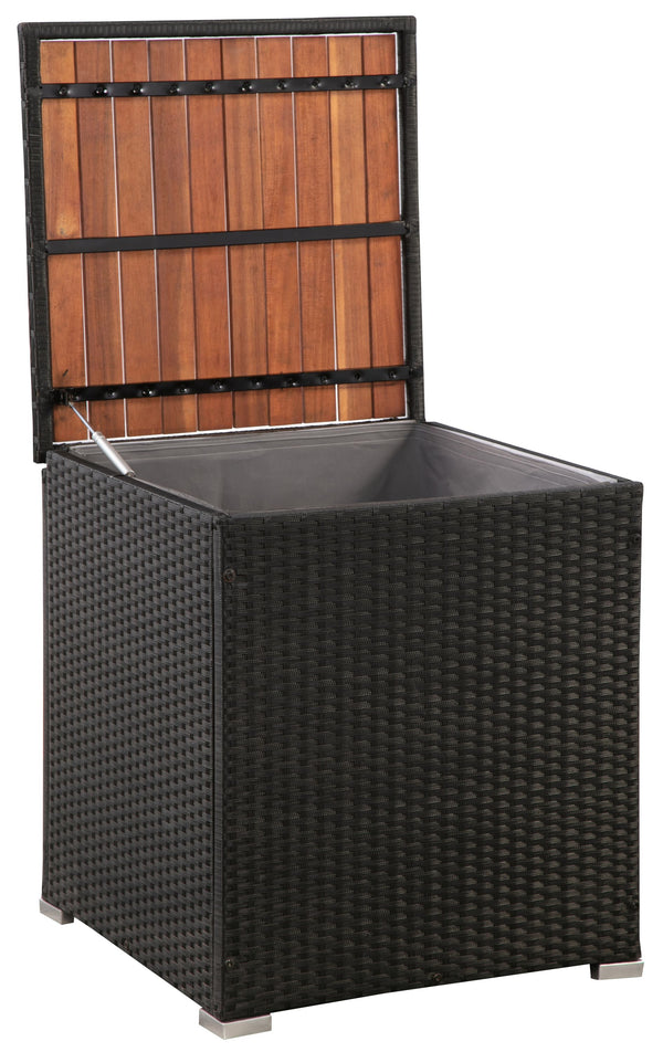 Rattanlounge SENJA schwarz