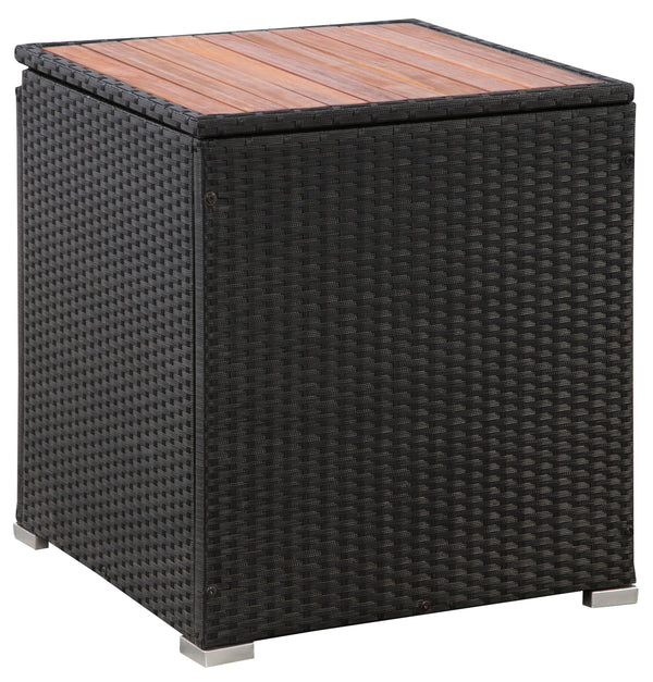 Rattanlounge SENJA schwarz