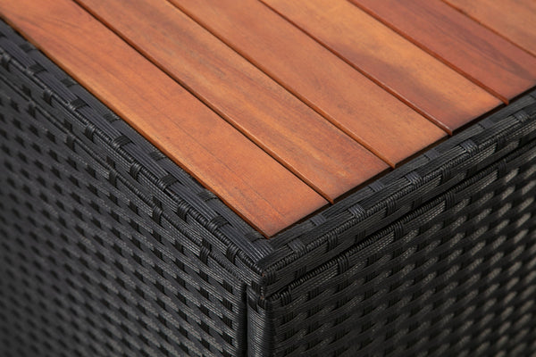 Rattanlounge SENJA schwarz