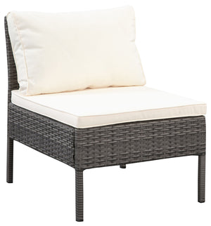 Rattanlounge BARI grau