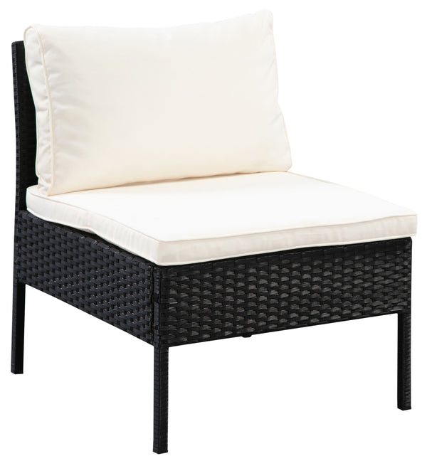 Rattanlounge BARI schwarz