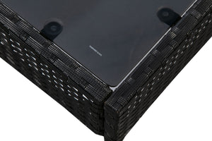 Rattanlounge BARI schwarz