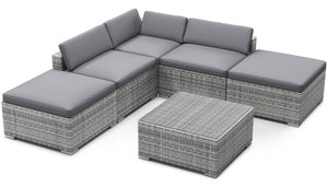 Rattan Lounge TEXAS grau